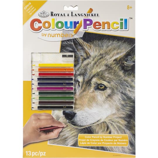Royal &#x26; Langnickel&#xAE; Curious Eyes Colour Pencil&#x2122; by Number Kit